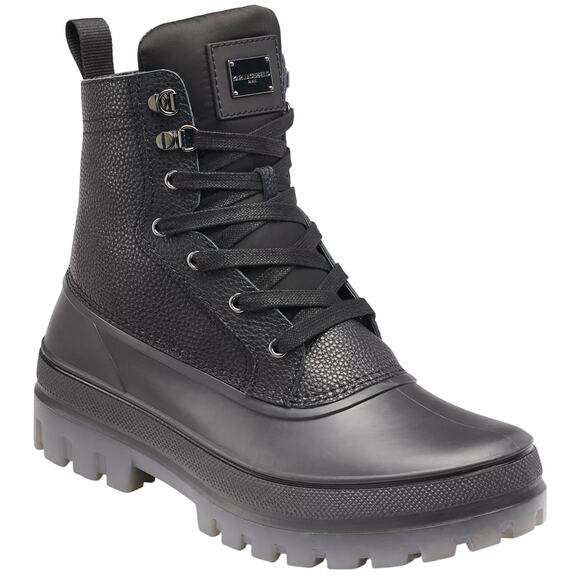 Karl Lagerfeld Other - Karl Lagerfeld Men Mid Height Winter Performance Boots Size US 10M Black Leather